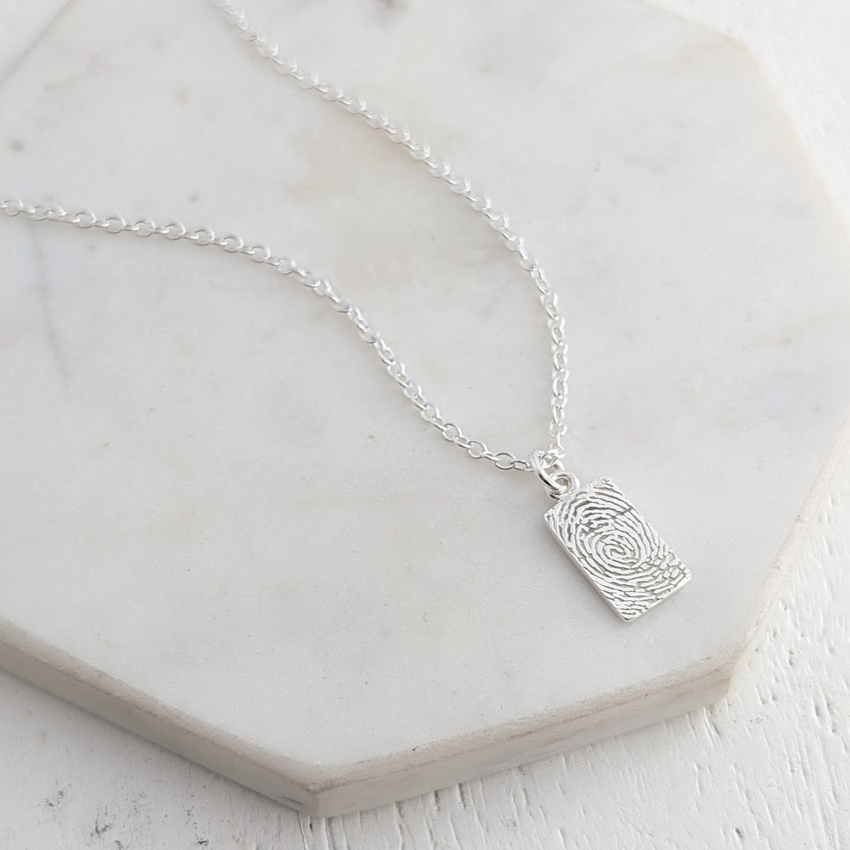 Memorial Fingerprint Jewellery custom engraved with your own fingerprint