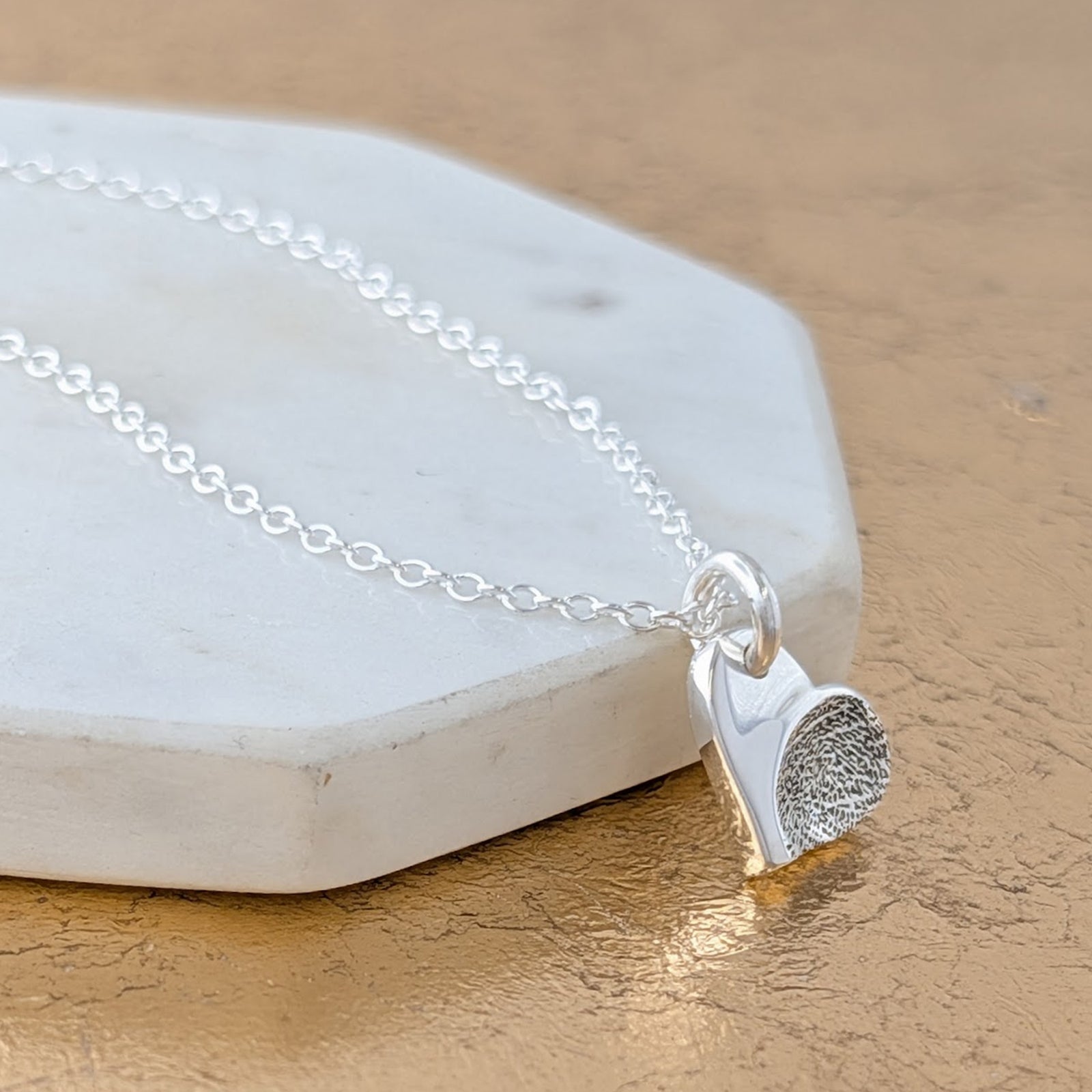 Silver Fingerprint Keepsake Necklace
