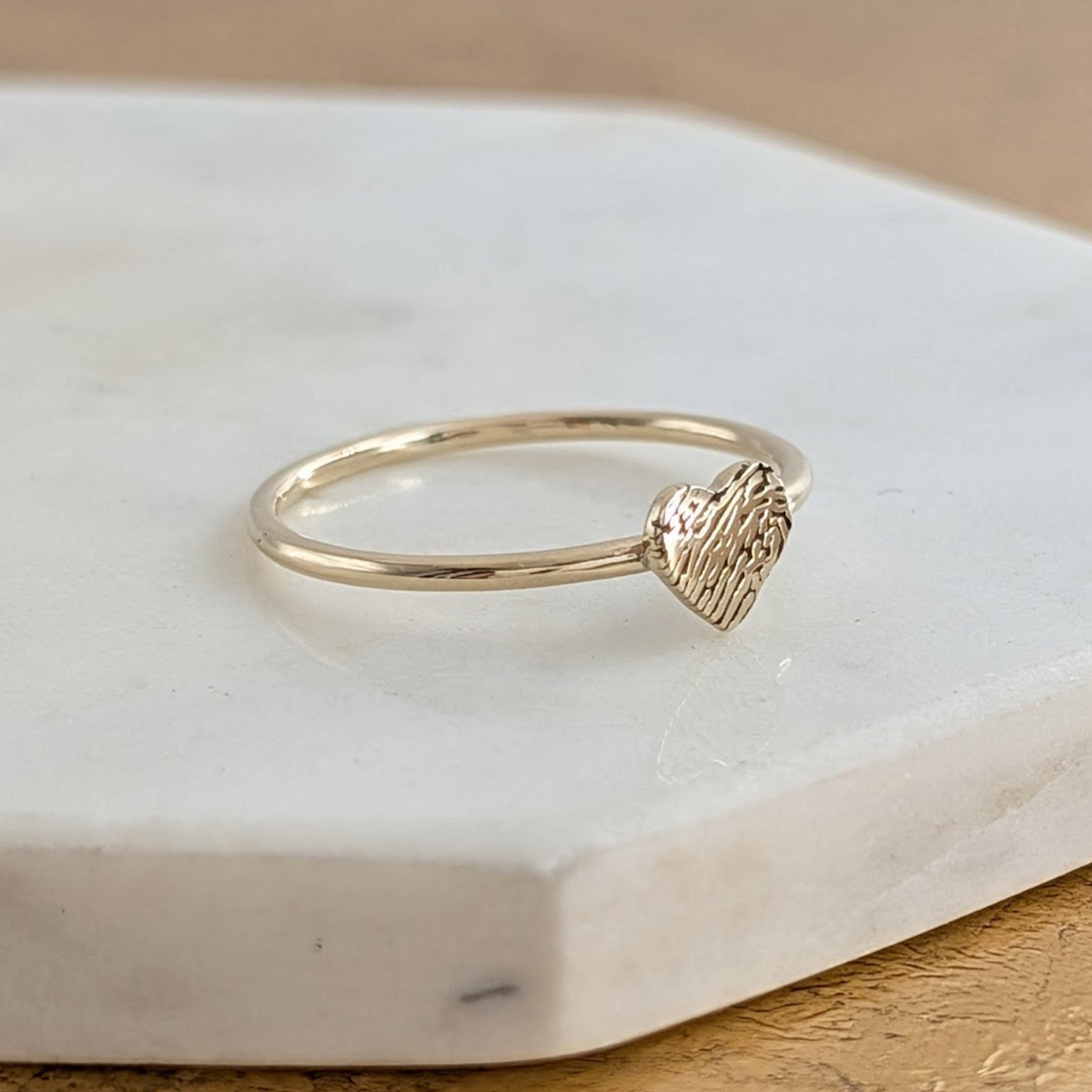 Gold Memorial Fingerprint Ring