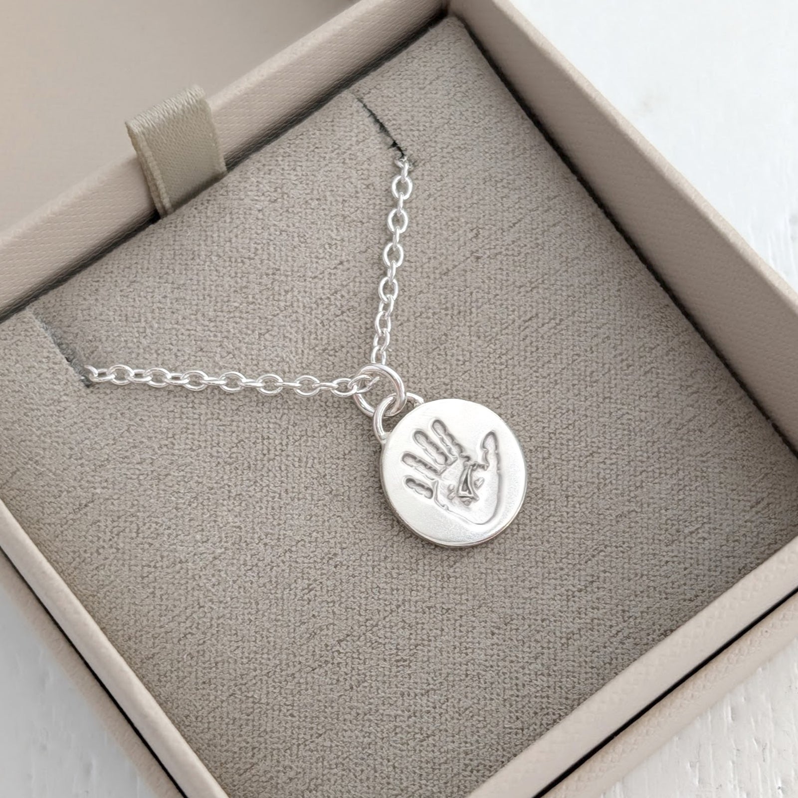 DAINTY DISC HANDPRINT & FOOTPRINT CHARM