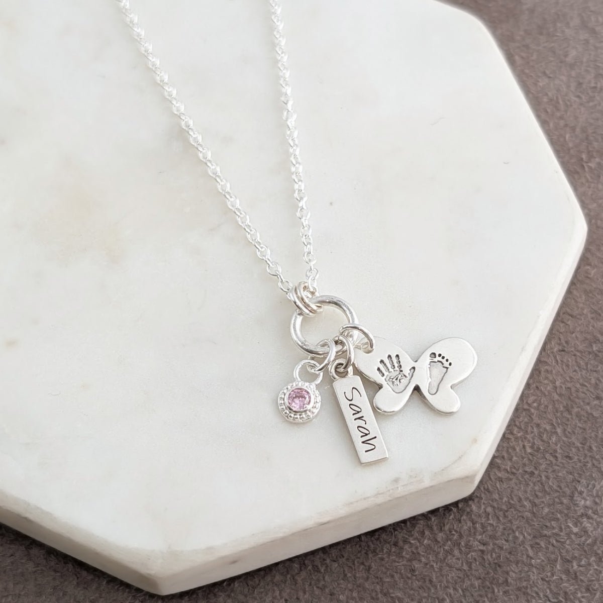 BUTTERFLY HANDPRINT &amp; FOOTPRINT MEMORY CLUSTER