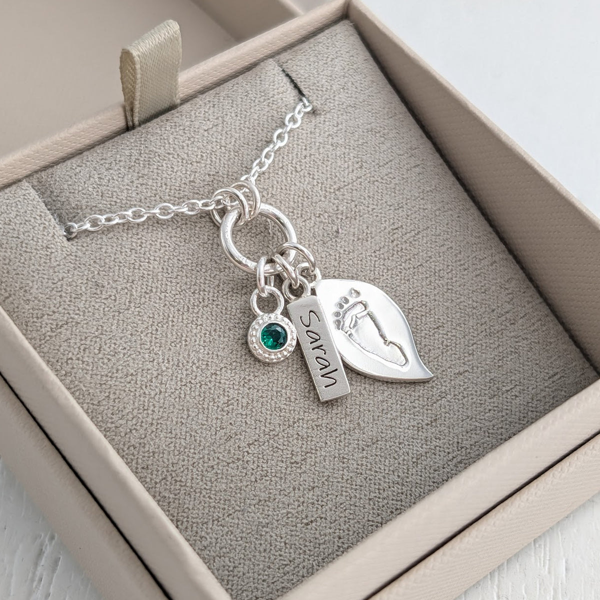 Baby Handprint and Footprint Keepsake Jewellery - handmade in sterling silver in the UK