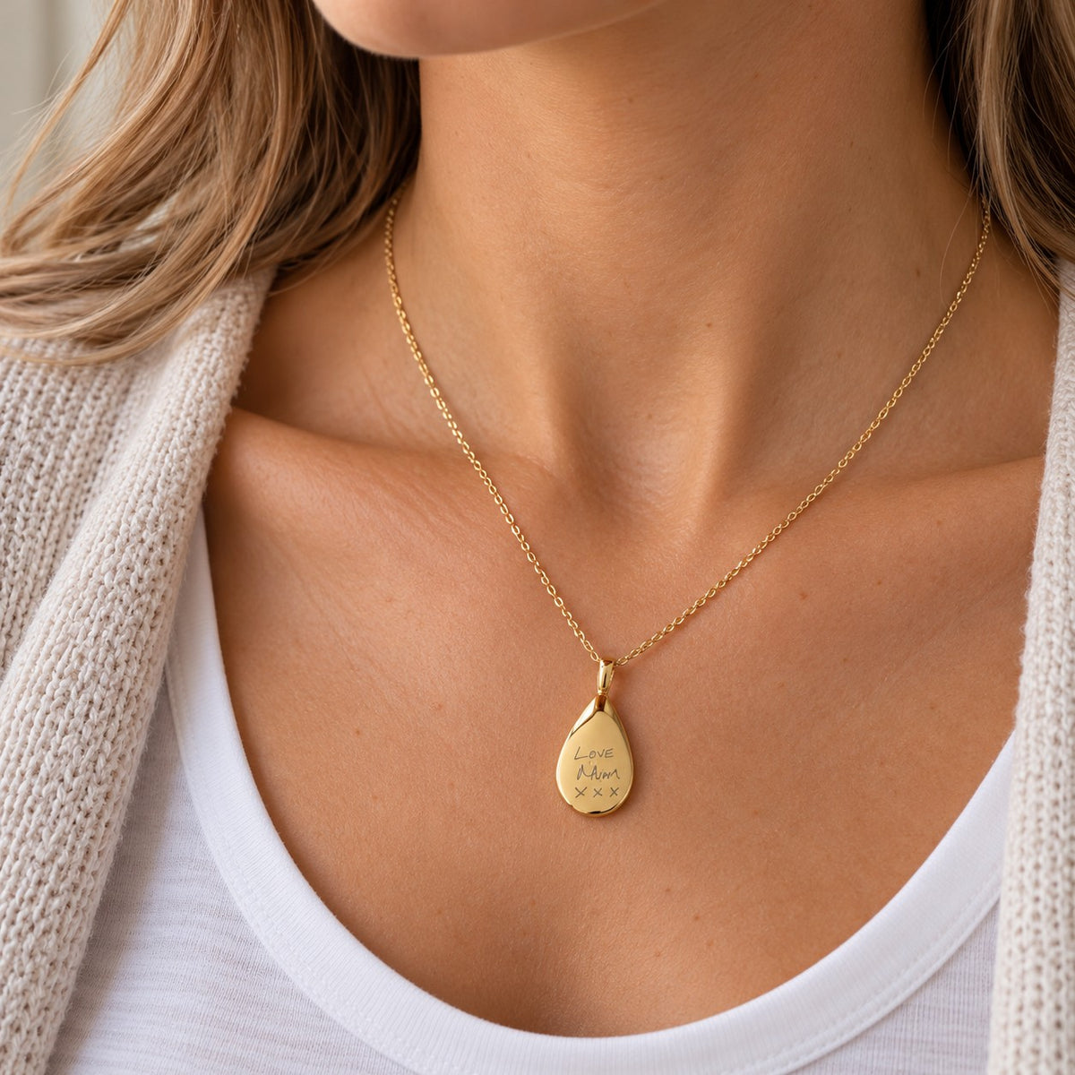 MEMORIAL ASHES SELF-FILL DROPLET NECKLACE