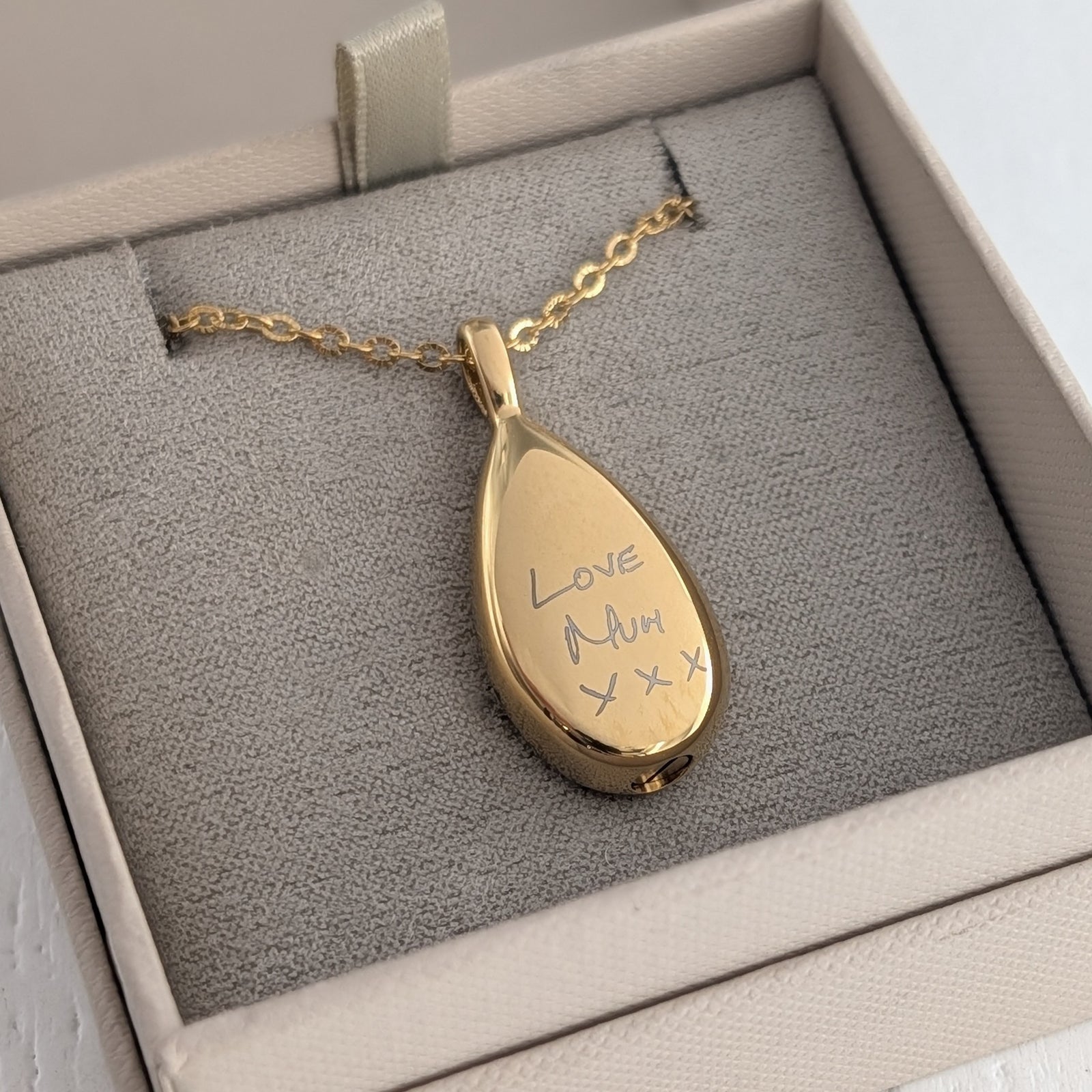MEMORIAL ASHES SELF-FILL DROPLET NECKLACE