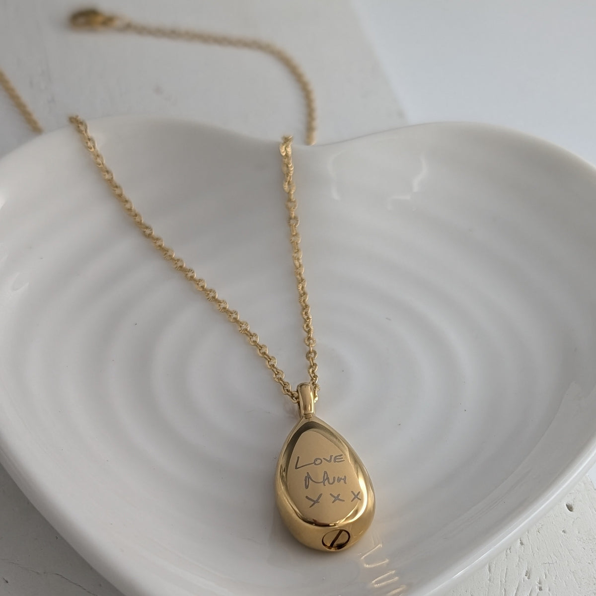 MEMORIAL ASHES SELF-FILL DROPLET NECKLACE
