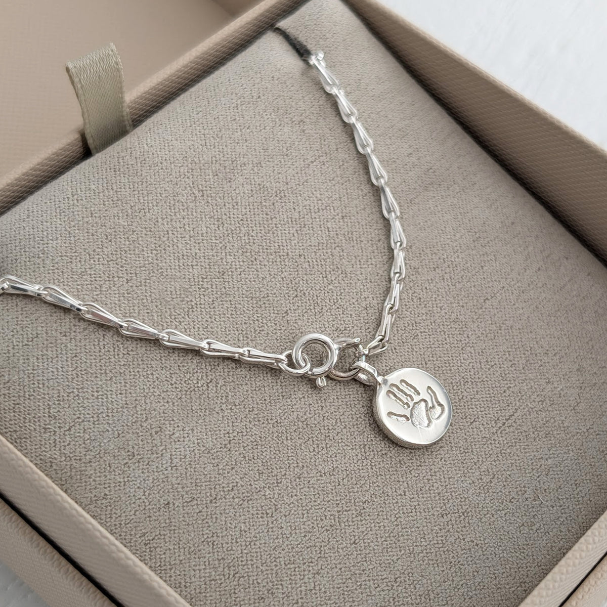 Baby handprint keepake jewellery