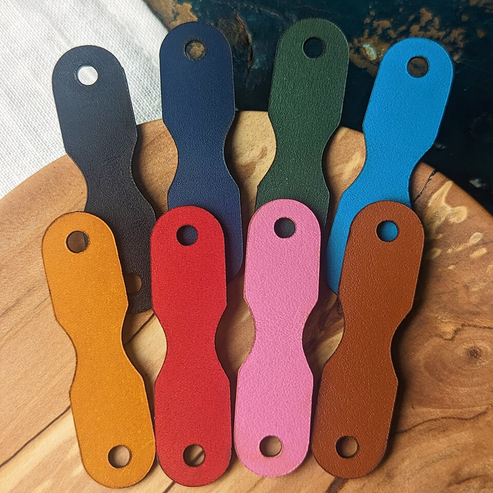 FINGERPRINT STEEL &amp; LEATHER KEYRING