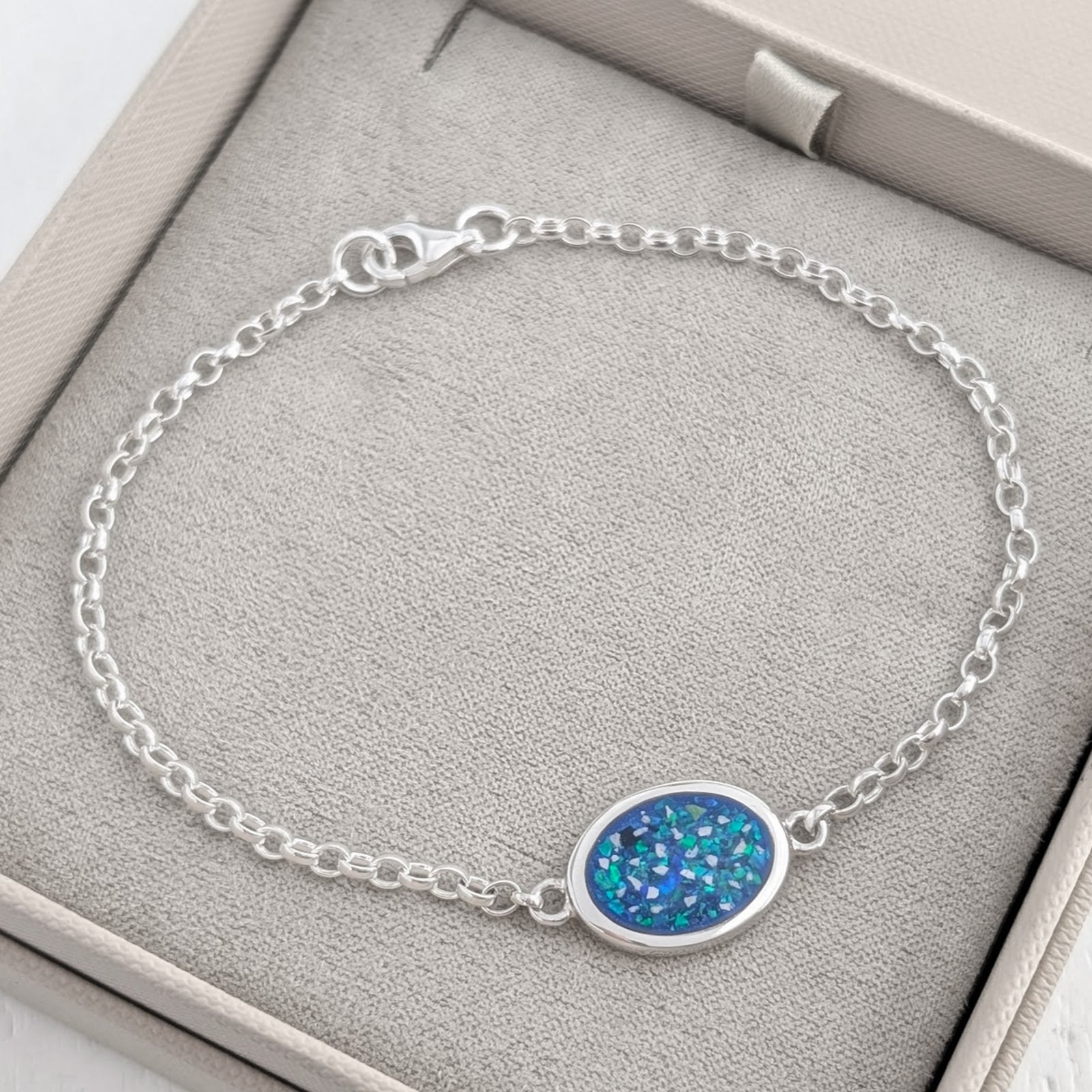 Memorial jewellery | Cremation Ashes Silver Bracelet
