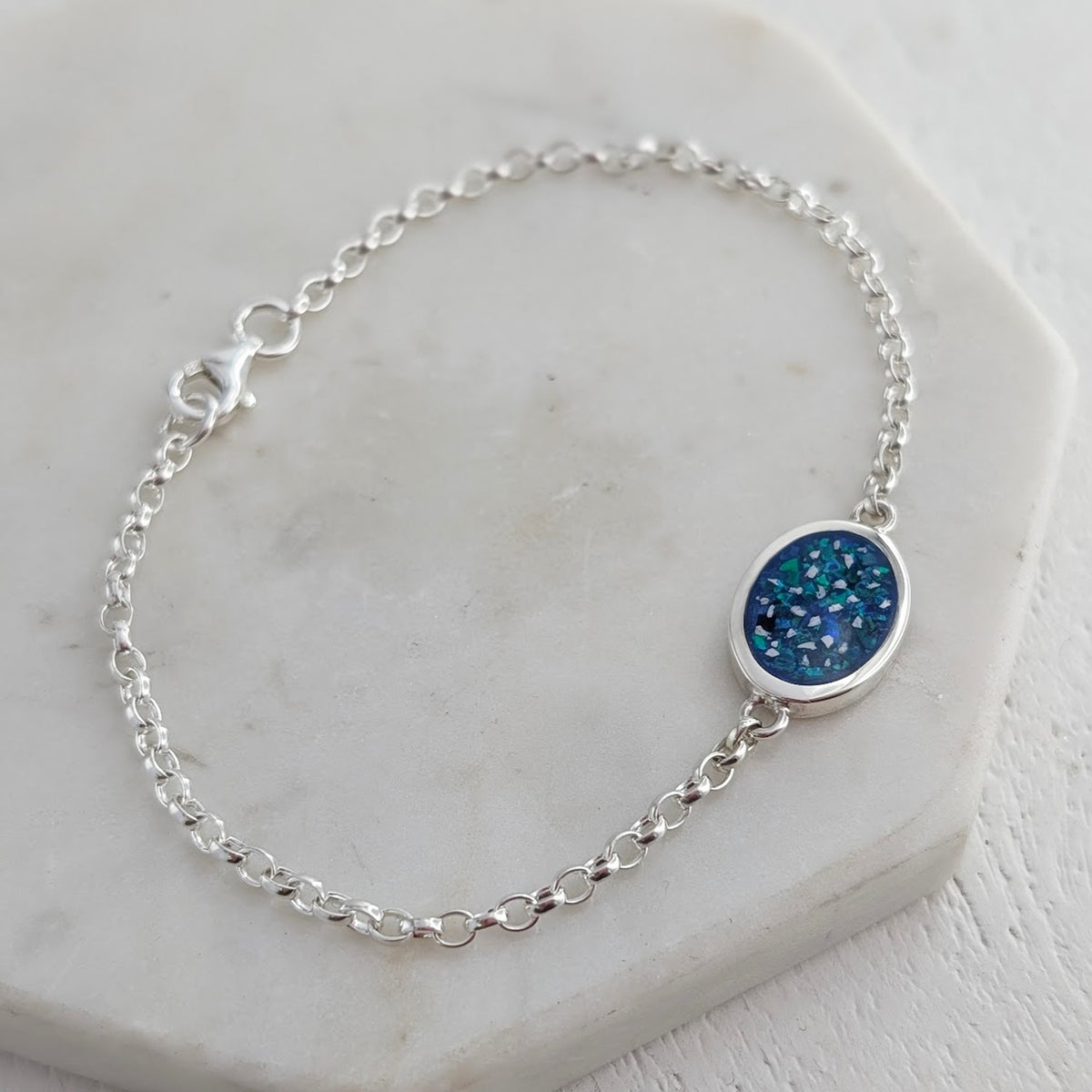 Memorial Ashes bracelet handmade in the UK