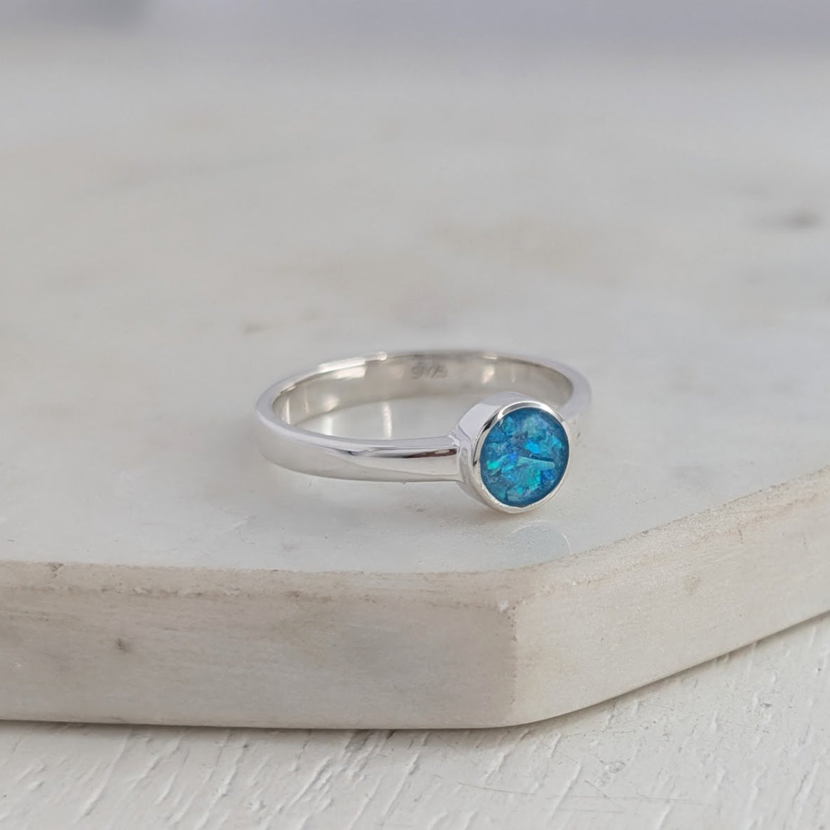 Memorial Ashes Jewellery Silver  and Gold Ring