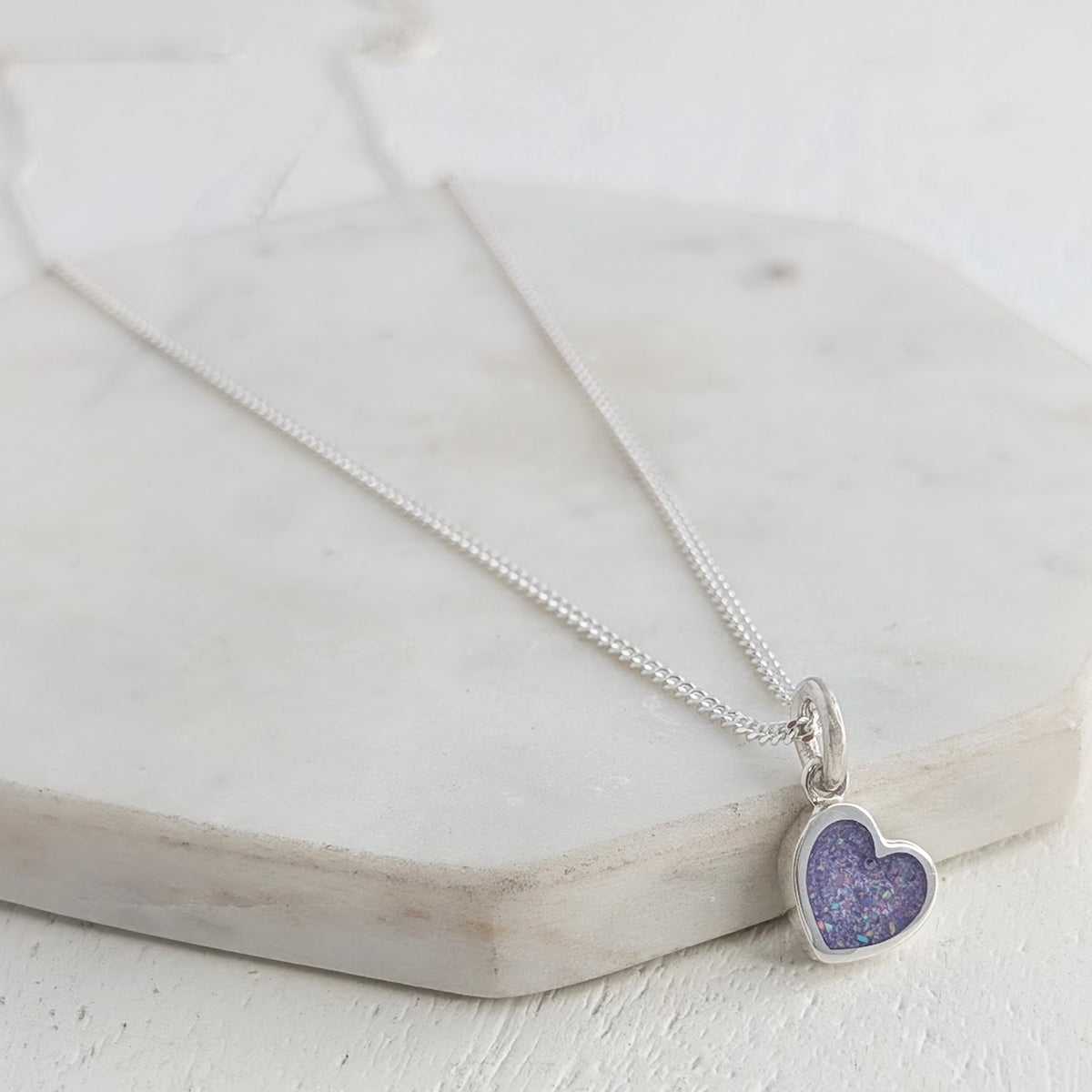 sterling silver memorial keepsake necklace