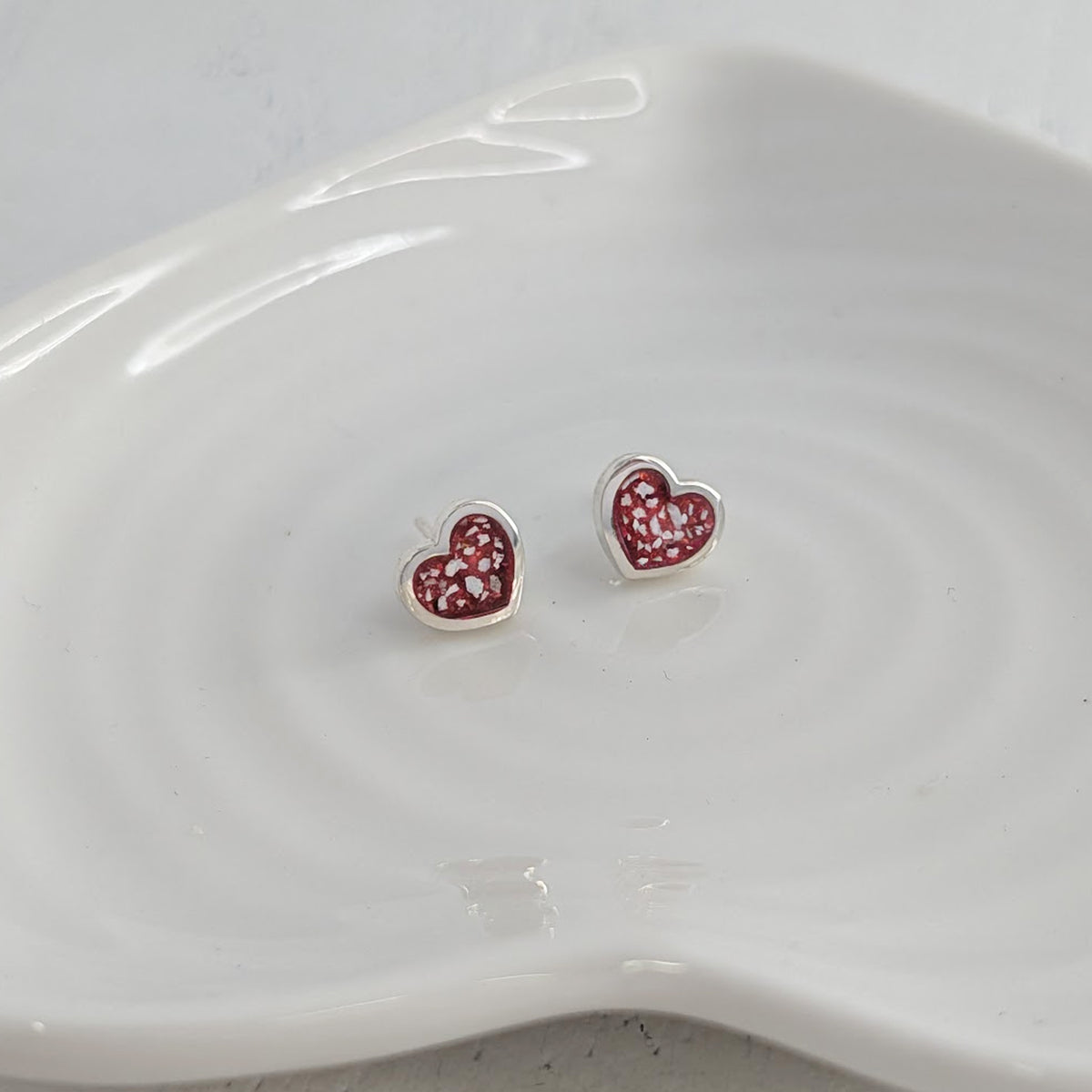 Memorial Ashes Heat Stud Earrings | Memorial Jewellery