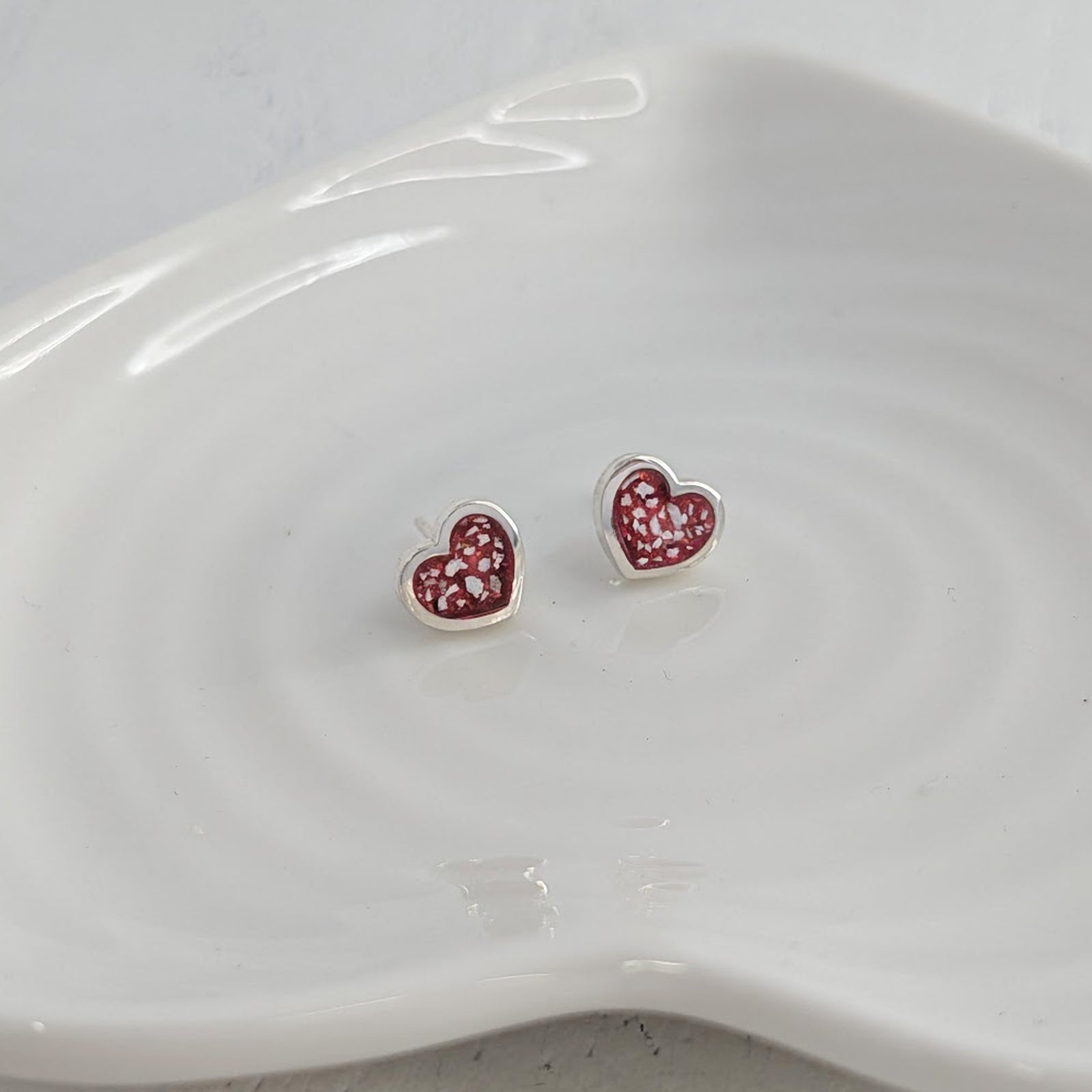 Memorial Ashes Heat Stud Earrings | Memorial Jewellery