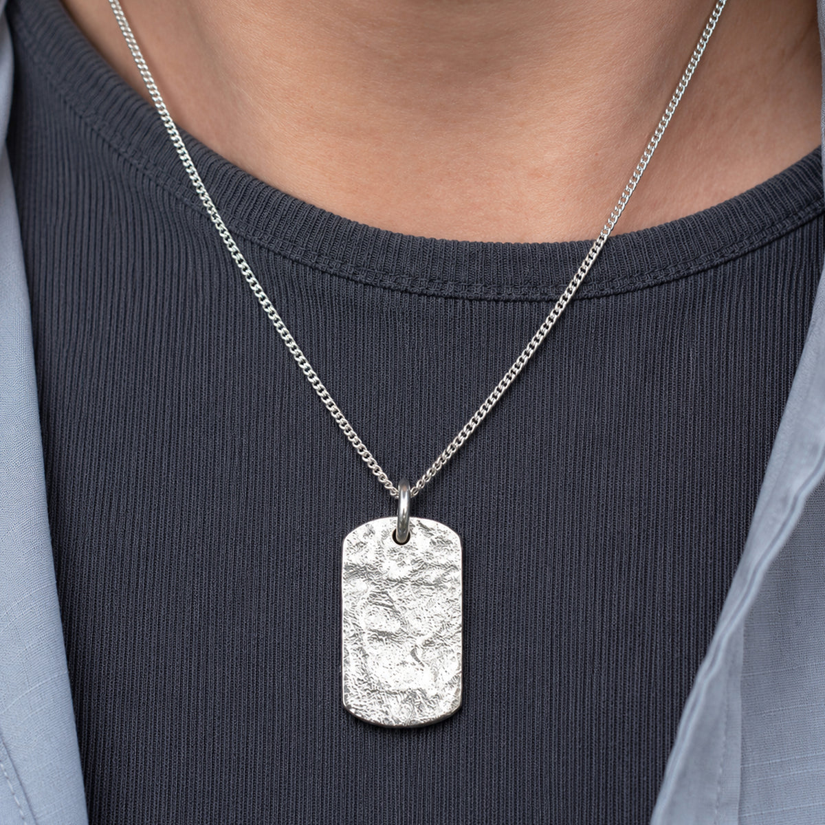 Memorial Ashes Jewellery for Him | Dog Tag Necklace