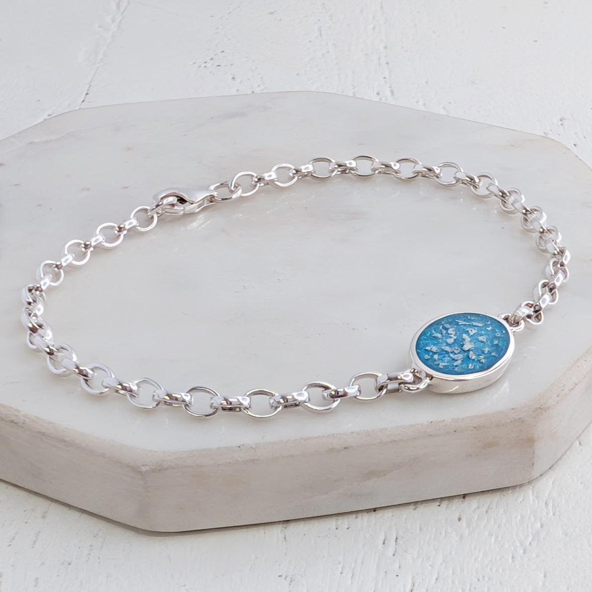 Memorial AShes bracelet handmade in the UK