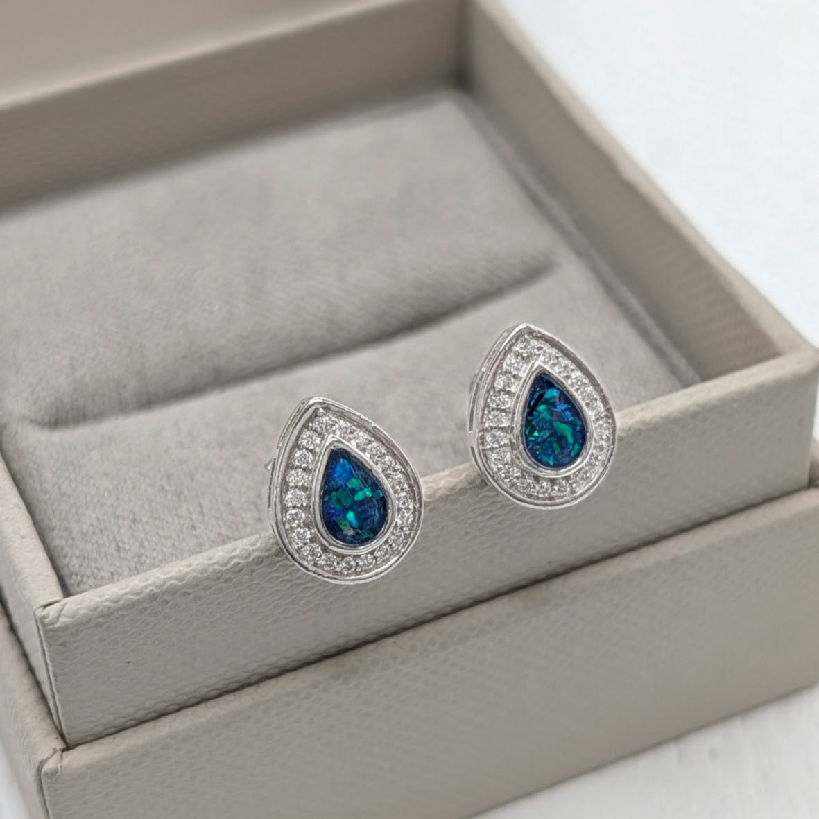 MEMORIAL ASHES HALO DROPLET STUD EARRINGS