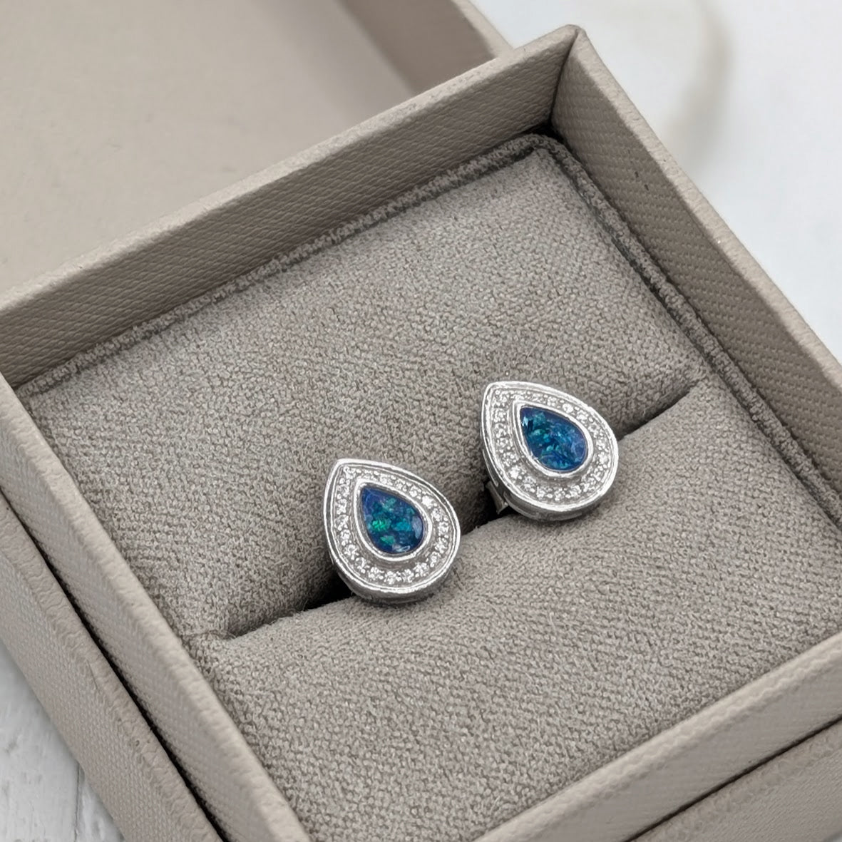 MEMORIAL ASHES HALO DROPLET STUD EARRINGS