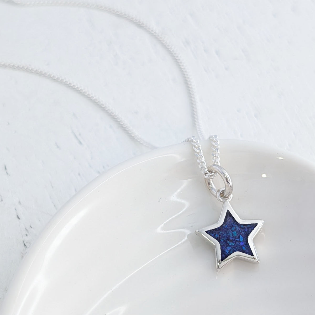 Cremation Ashes Star Necklace | Silver or Gold