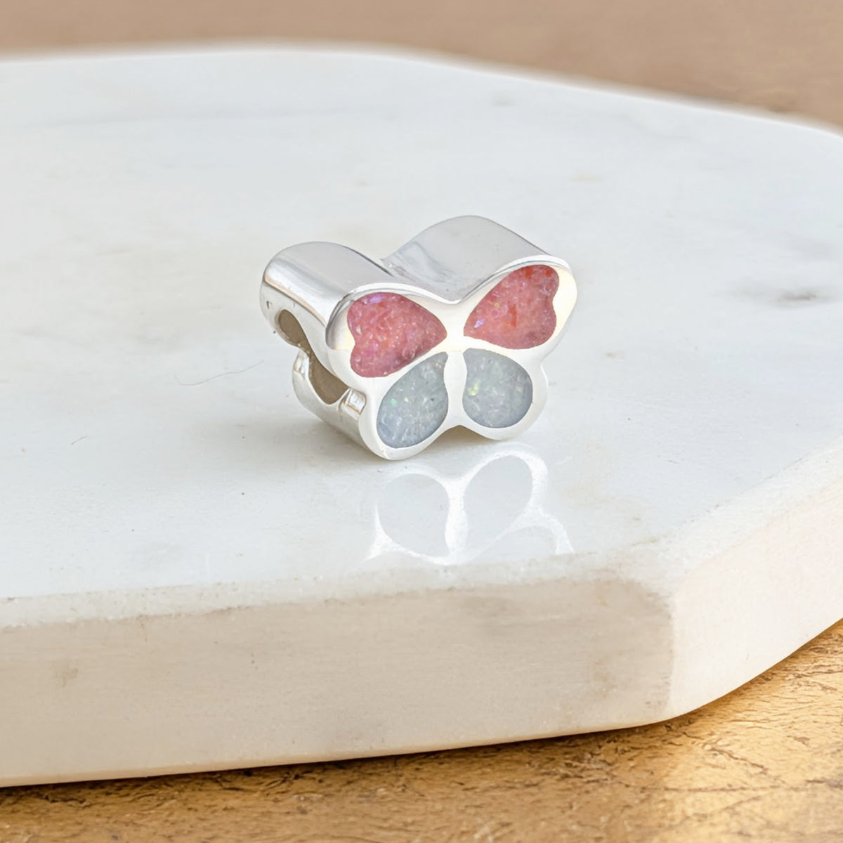 Memorial Ashes Butterfly Charm Bead