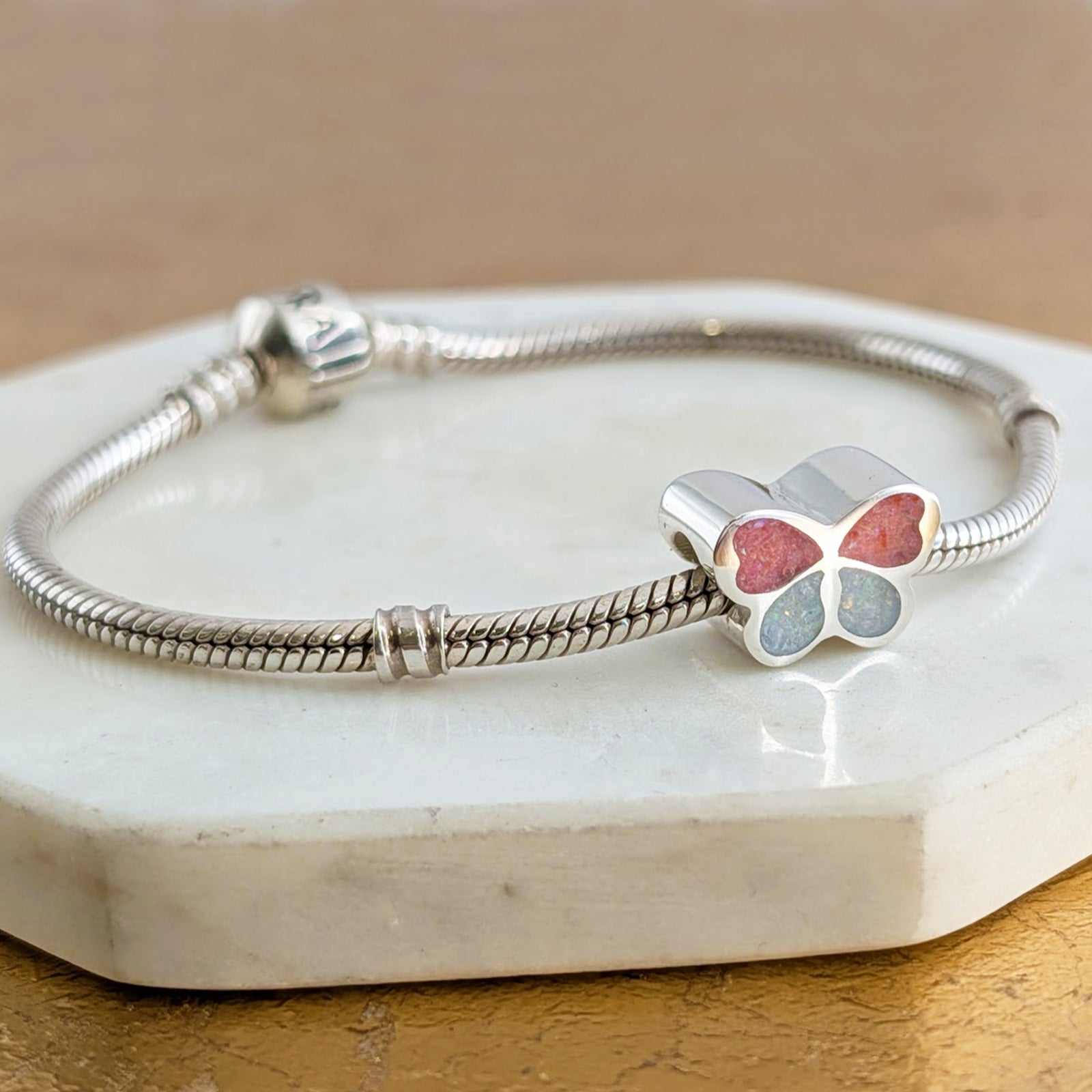 Memorial Ashes Butterfly Charm Bead
