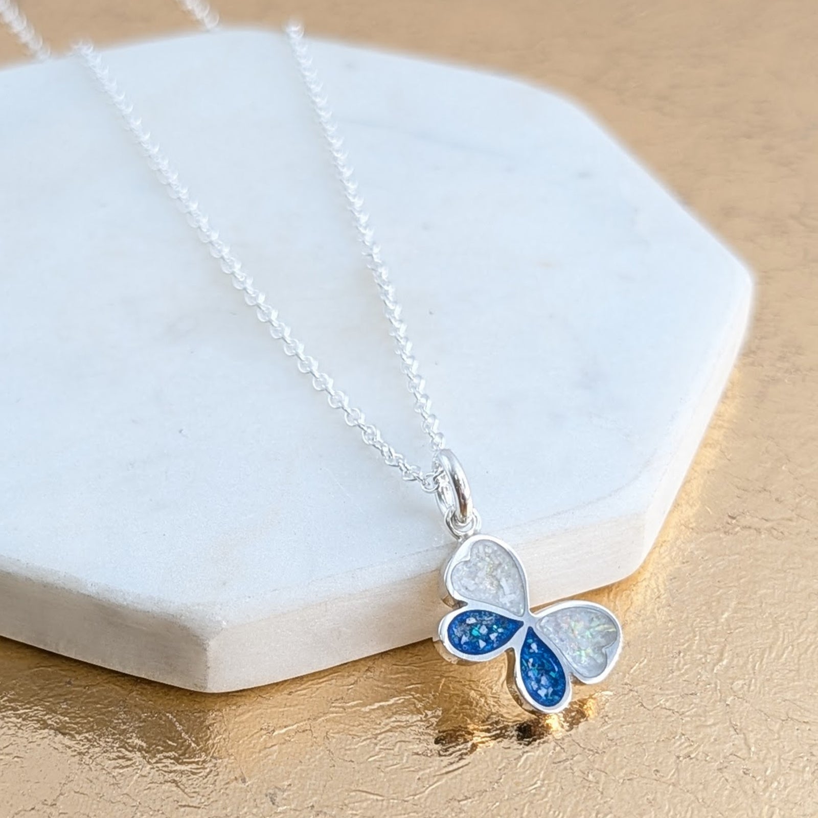 Butterfly Memorial Ashes Charm in Silver or Gold