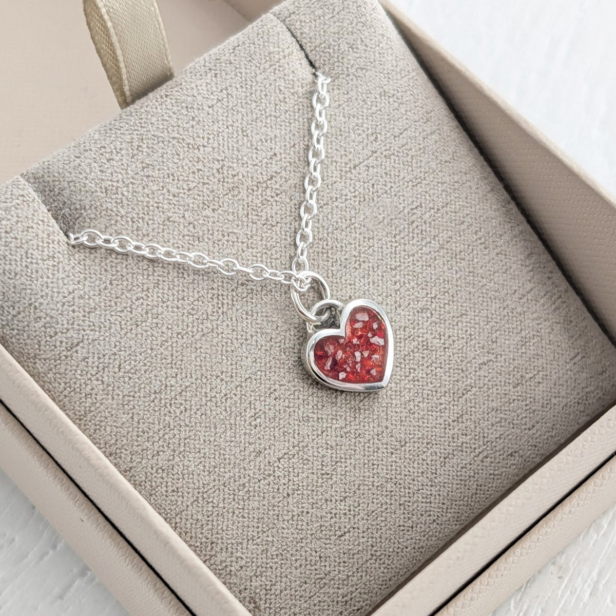 MEMORIAL ASHES HEART CHARM