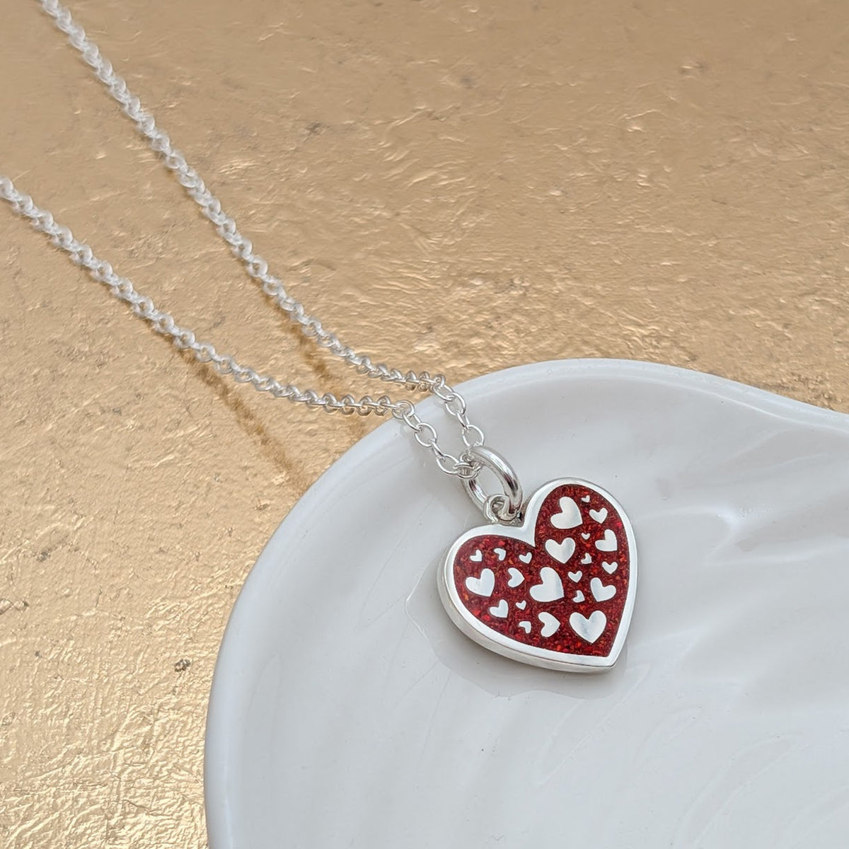 Cremation Ashes Heart Necklace