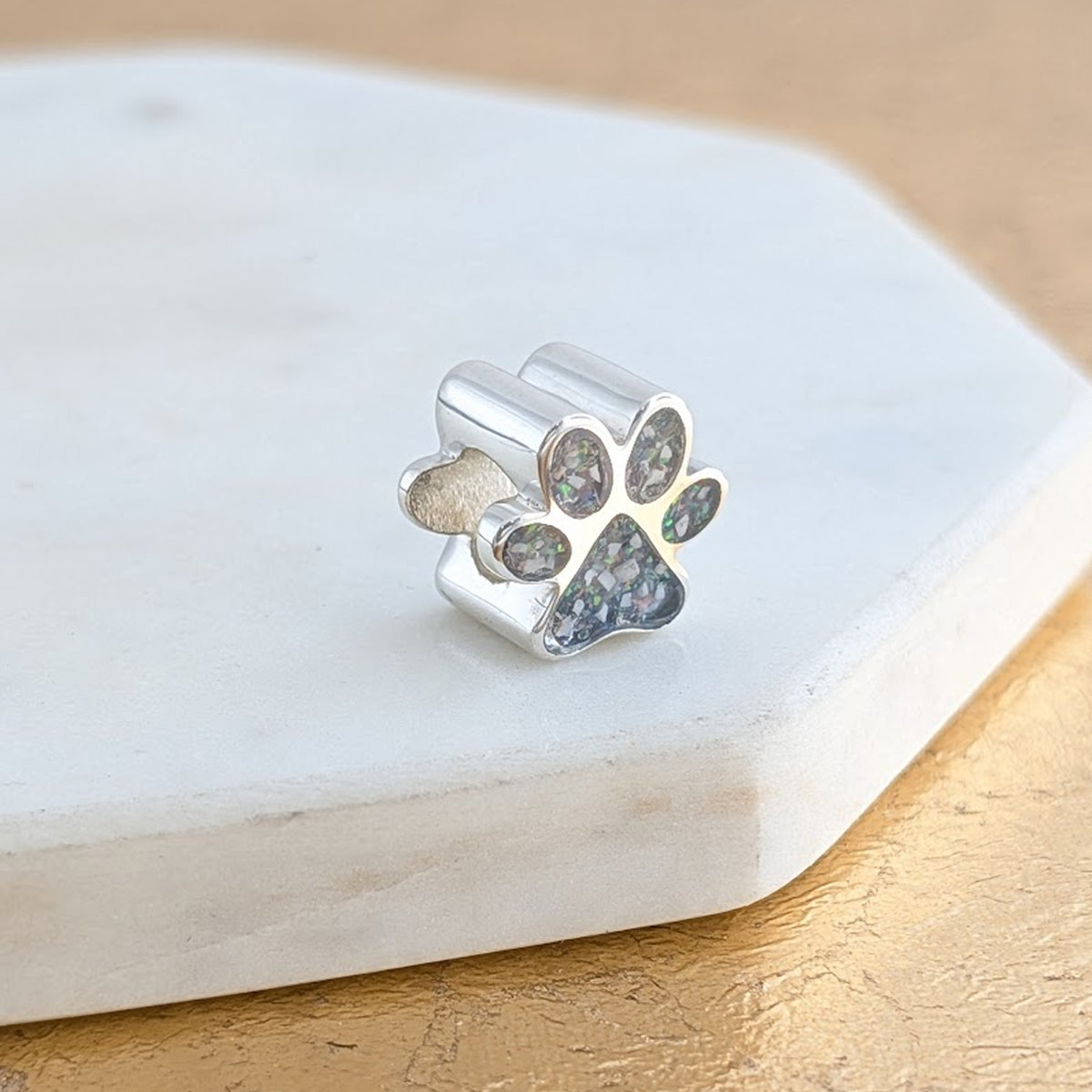 Pet Memorial Ashes Jewellery - Paw Print Charm