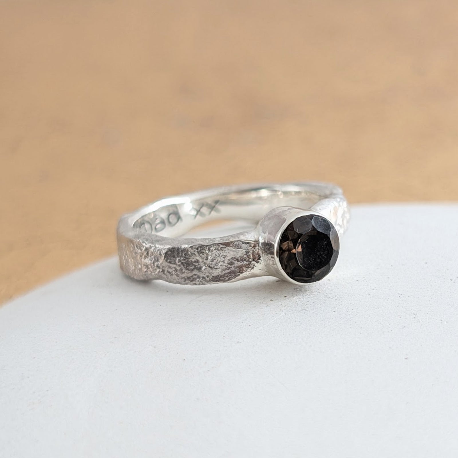 MOLTEN MEMORIAL ASHES SMOKY QUARTZ RING