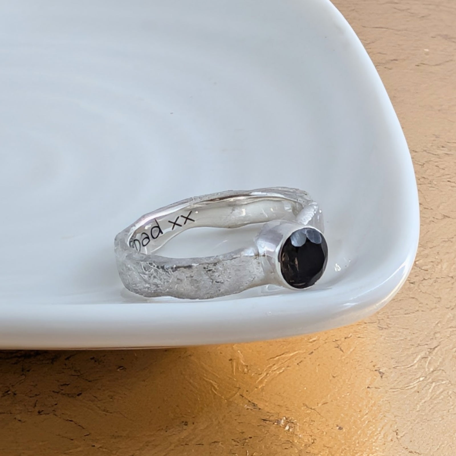 MOLTEN MEMORIAL ASHES SMOKY QUARTZ RING