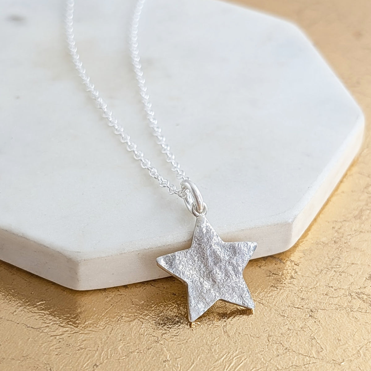 Memorial Jewellery - ashes into jewellery - Silver star necklace
