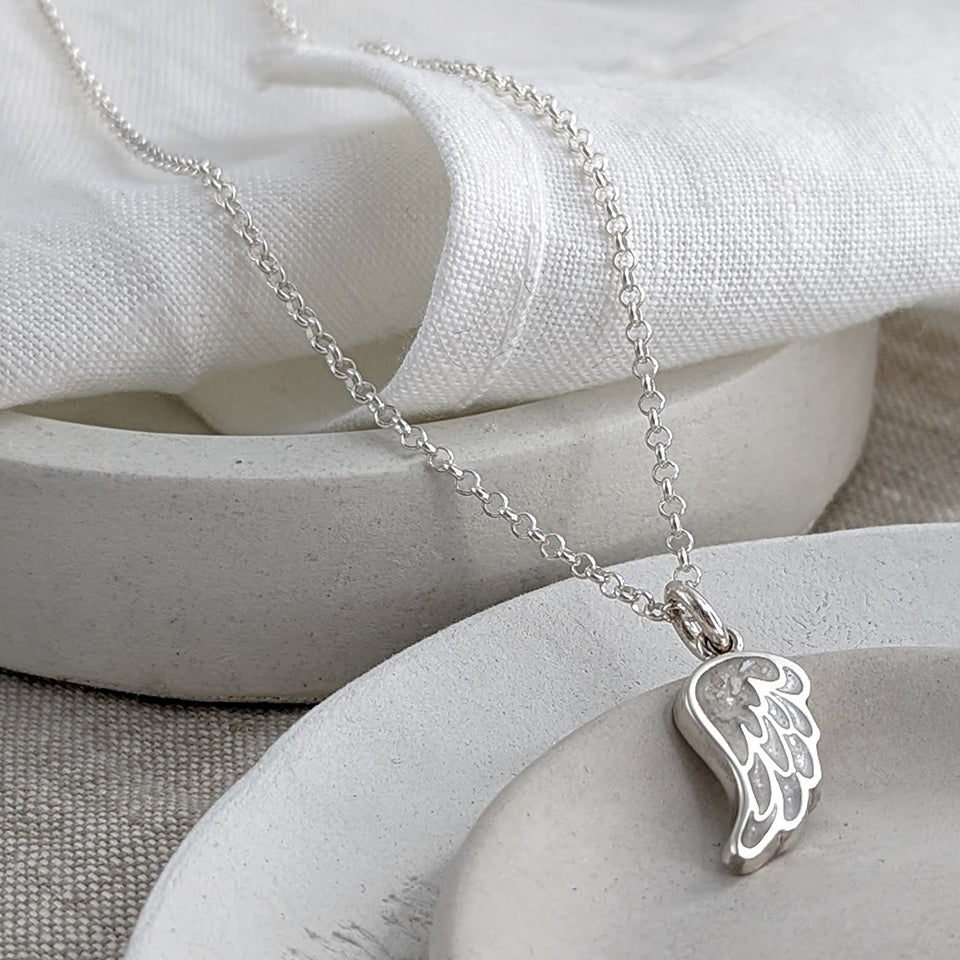 Angel Wing Memorial Ashes Charm