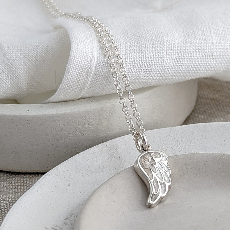 Angel Wing Memorial Ashes Charm