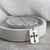 MEMORIAL ASHES CROSS DOG TAG NECKLACE