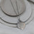 FINGERPRINT STEEL PADLOCK HEART NECKLACE