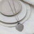 FINGERPRINT STEEL PADLOCK HEART NECKLACE