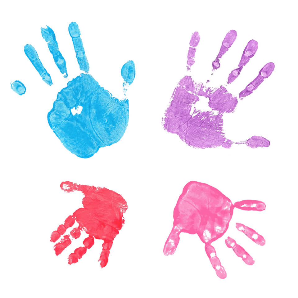handprints taken with paint