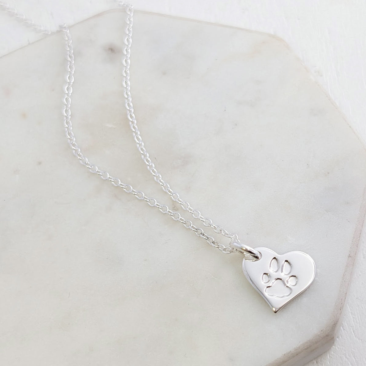 Your pets paw print silver charm