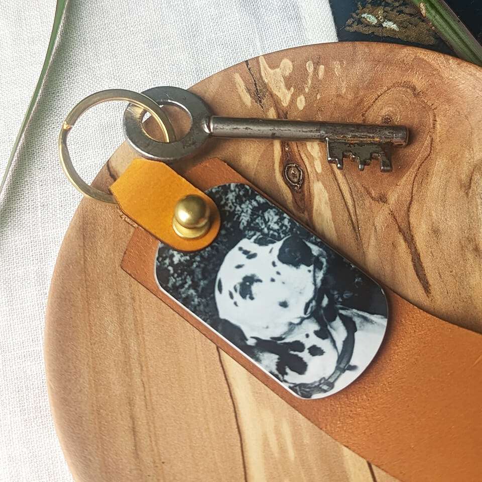 Personalised Dog Cat Pet Owner Photo Keyring