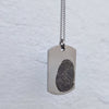 fingerprint steel necklace