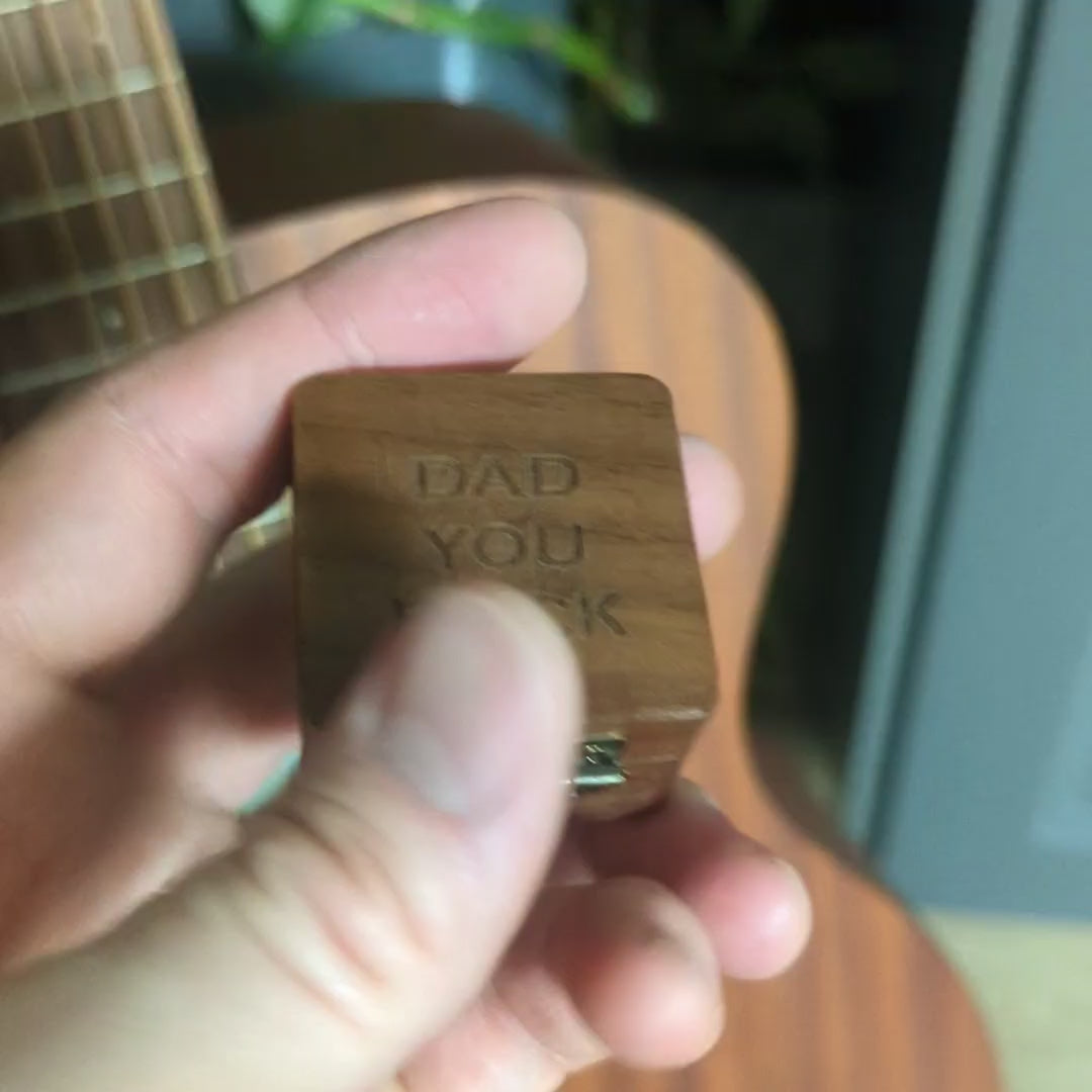 Personalised Fingerprint Guitar Plectrum pick with storage box