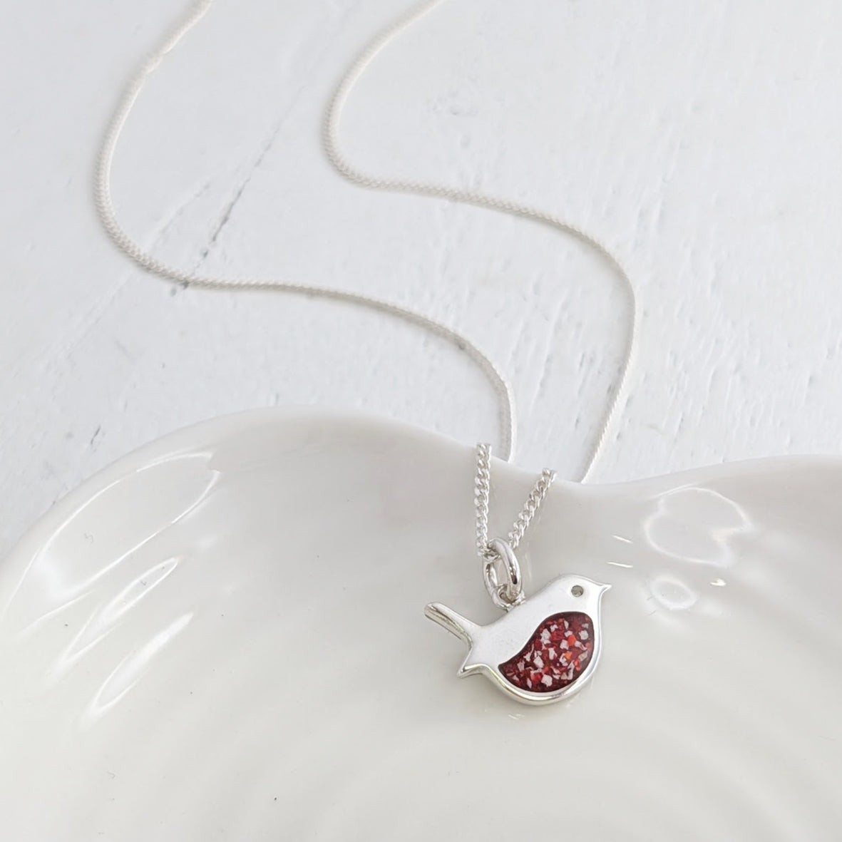 Handmade Robin Ashes Memorial Jewellery