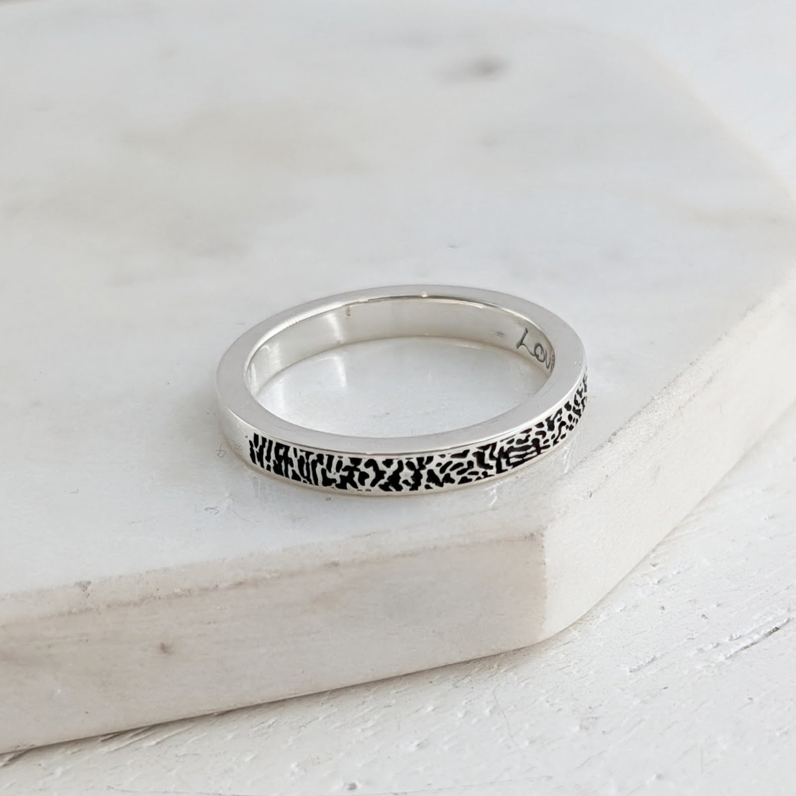 Handmade Fingerprint Ring in silver or gold