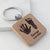 Wooden Handprint Footprint Keyring