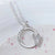 Memorial Fingerprint Necklace in Silver or Gold | Eternal Love Hoop and Heart