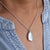 Memorial Fingerprint Pebble Locket Necklace in Sterling Silver or Solid Gold