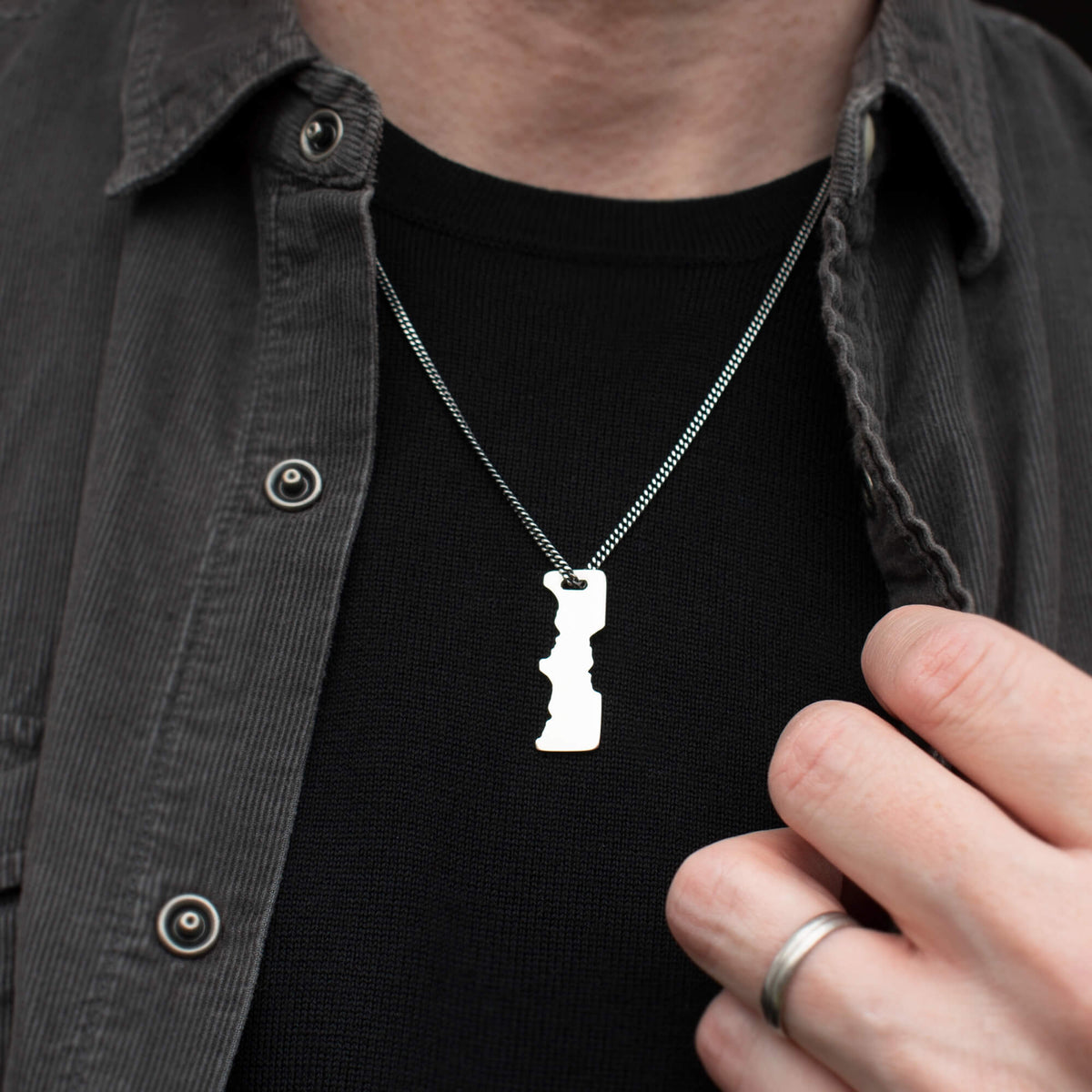 Faces necklace for him