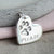 Pawprint heart charm in silver or gold - capture your pet's own paw print