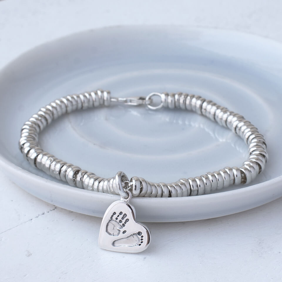 Personalised Handprint and Footprint Jewellery for Mum