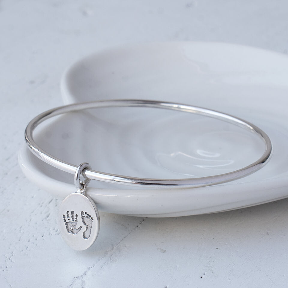 Silver and Gold Handprint and Footprint Baby Print Jewellery